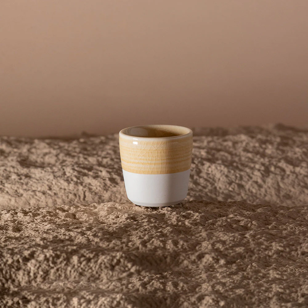 Loveramics Dale Harris Champions Signature Crackle Glaze Espresso Cup (80ml) - Yellow - Image 2