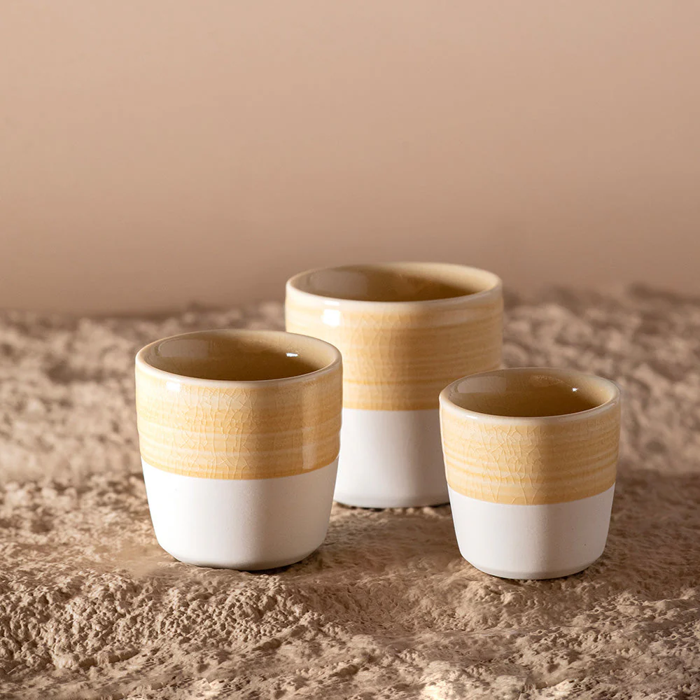 Loveramics Dale Harris Champions Signature Crackle Glaze Espresso Cup (80ml) - Yellow - Image 3