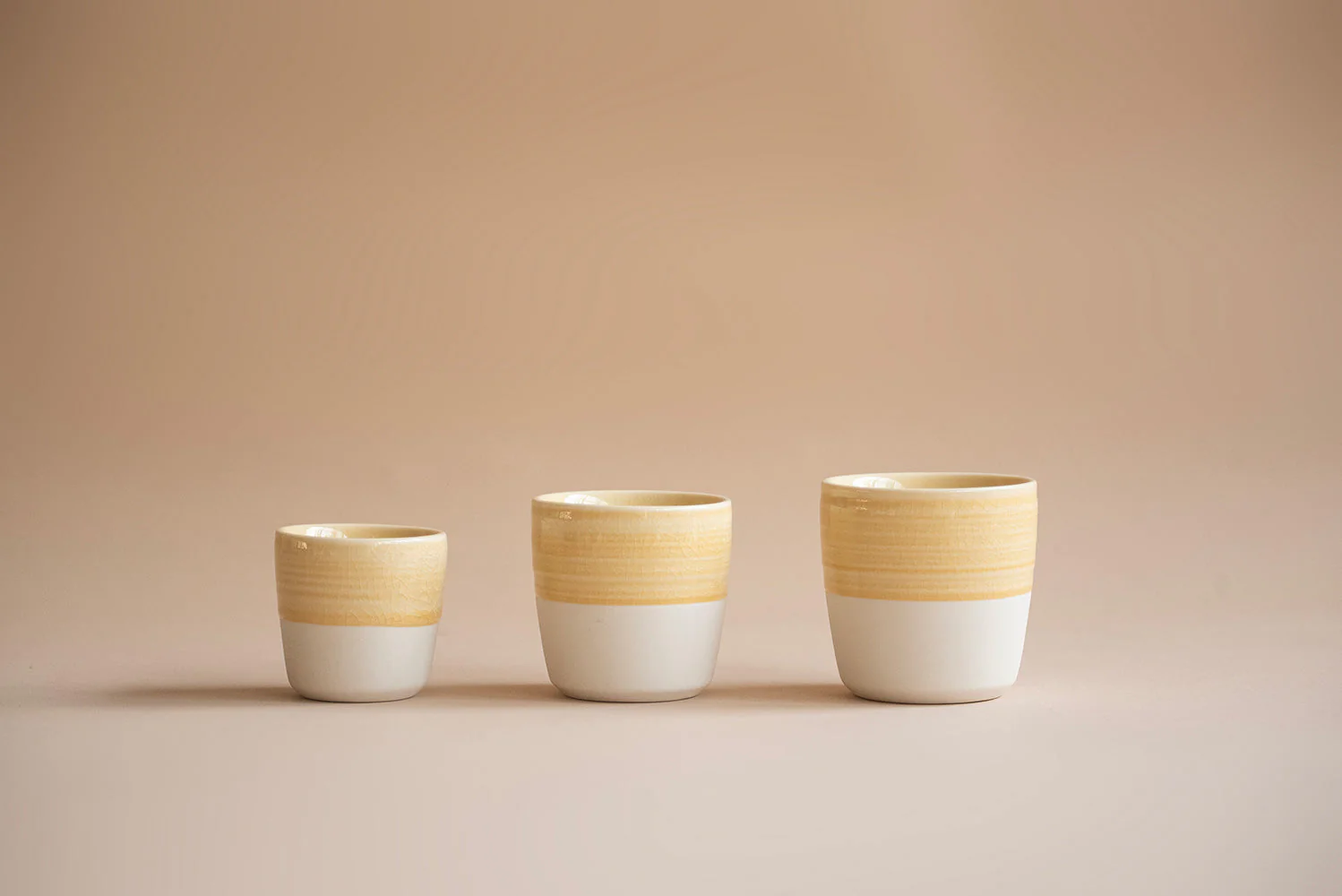 Loveramics Dale Harris Champions Signature Crackle Glaze Flat White Cup (150ml) - Yellow - Image 4