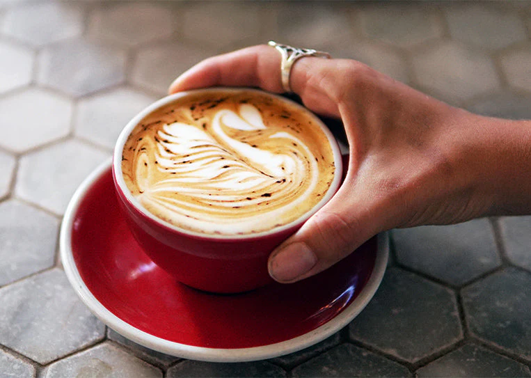 Loveramics Egg Cappuccino / Flat White Saucer (Red) 14.5cm - Image 2