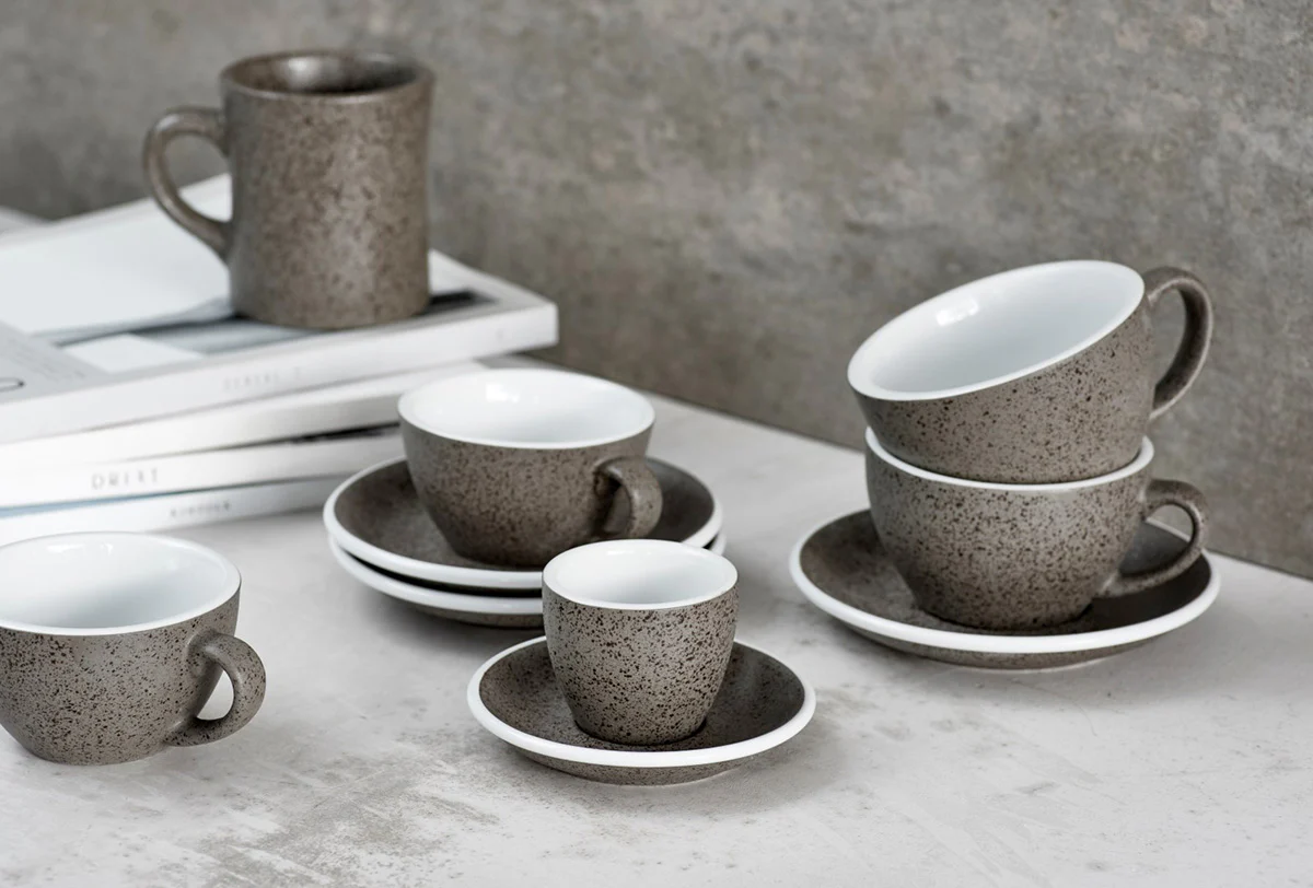 Loveramics Egg Potters Flat White Cup (Granite) 150ml - Image 2