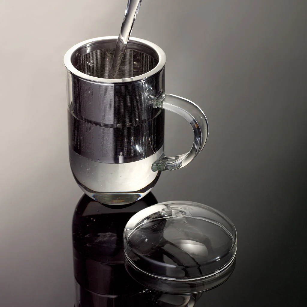 Loveramics Pro Tea 450ml Glass Mug with Infuser & Lid - Image 3